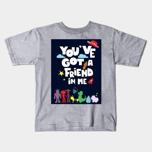 you got a friend in me pop song Kids T-Shirt by jorge_lebeau